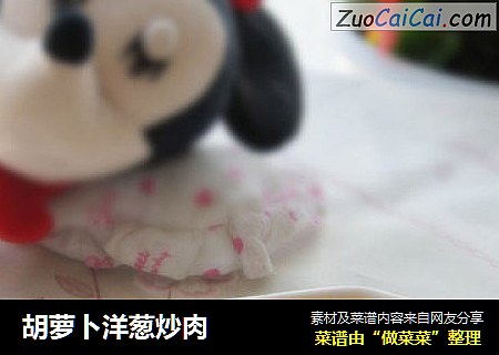 胡萝卜洋葱炒肉