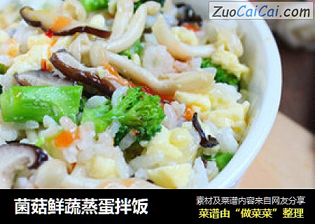 菌菇鲜蔬蒸蛋拌饭