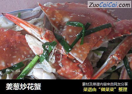 姜葱炒花蟹