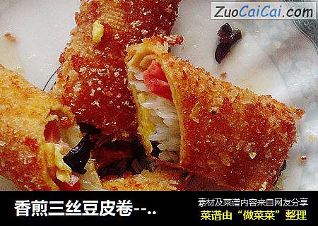 香煎三丝豆皮卷---意想不到的混搭