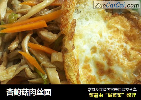 杏鲍菇肉丝面