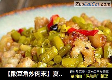 【酸豆角炒肉末】夏末专门为贴秋膘特别准备的开胃菜
