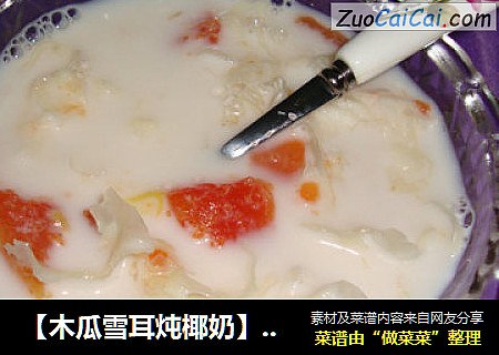 【木瓜雪耳炖椰奶】---美容又养颜哦