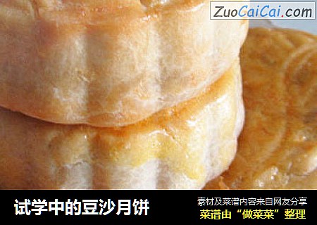 试学中的豆沙月饼