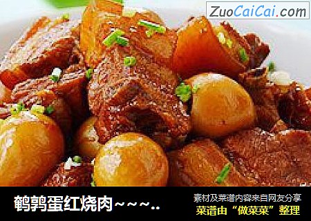 鹌鹑蛋红烧肉~~~~~~分享剥鹌鹑蛋的窍门
