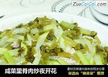 咸菜里脊肉炒夜开花