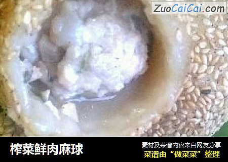 榨菜鲜肉麻球