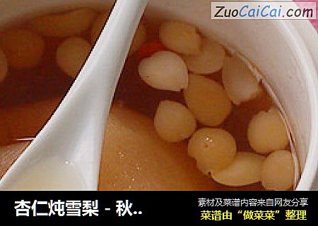 杏仁炖雪梨 - 秋冬季节的好伴侣