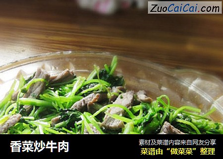 香菜炒牛肉