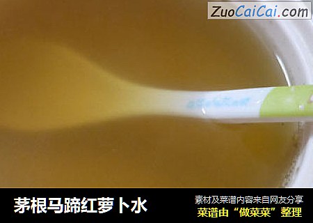 茅根马蹄红萝卜水