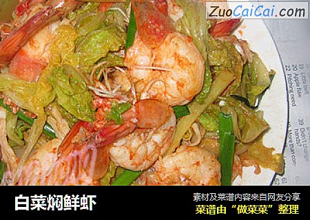 白菜焖鲜虾