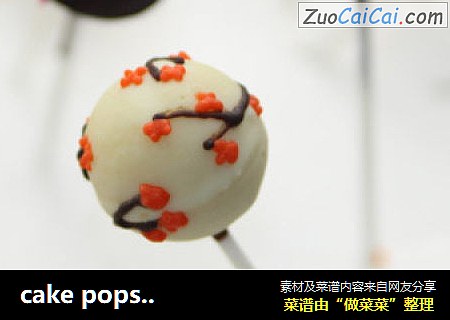 cakepops棒棒糖蛋糕，蛋糕界中的“迷你冠军”。