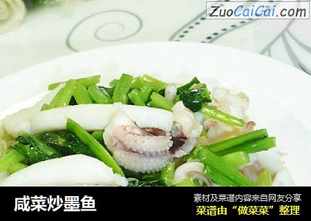 咸菜炒墨鱼
