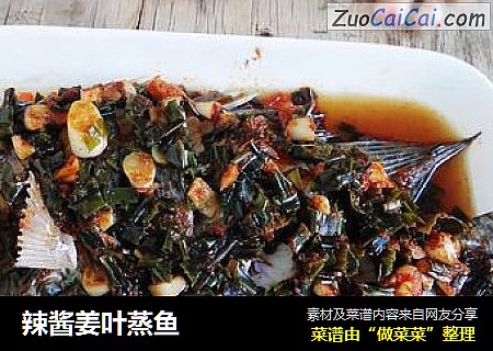 辣酱姜叶蒸鱼