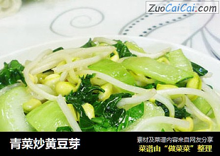 青菜炒黄豆芽