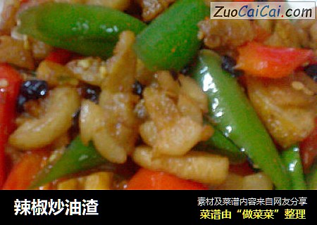 辣椒炒油渣