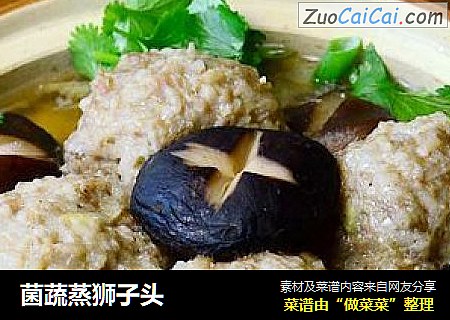菌蔬蒸狮子头
