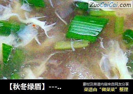 【秋冬绿盾】---《蒜苗萝卜酸辣汤》