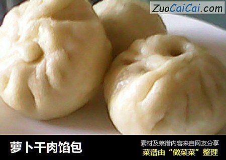 萝卜干肉馅包