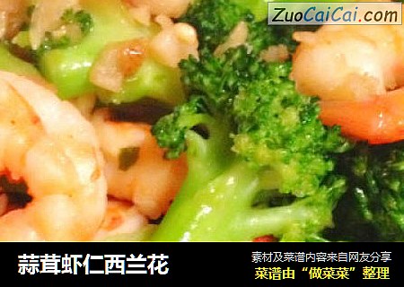 蒜茸虾仁西兰花