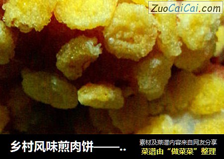 乡村风味煎肉饼——玉米片肉饼