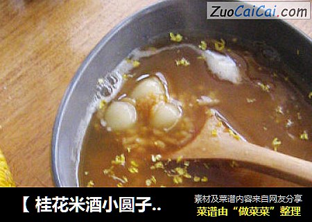 【 桂花米酒小圆子】-----寒冷冬日里的一款温暖且贴心的汤水