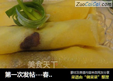 第一次发帖---春饼皮卷