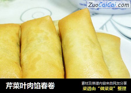 芹菜叶肉馅春卷