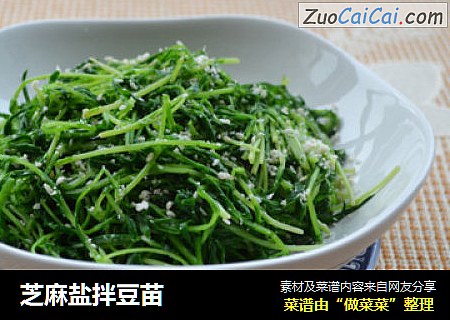 芝麻盐拌豆苗