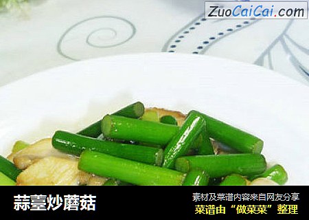 蒜薹炒蘑菇
