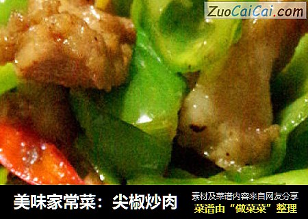 美味家常菜：尖椒炒肉