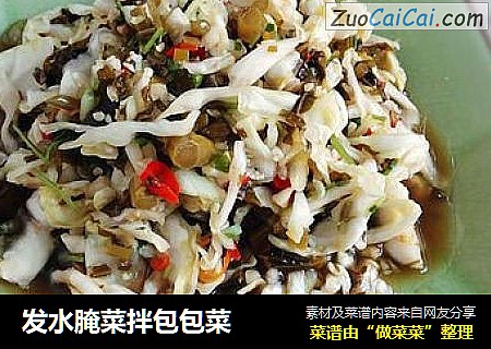 发水腌菜拌包包菜