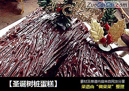 【圣诞树桩蛋糕】