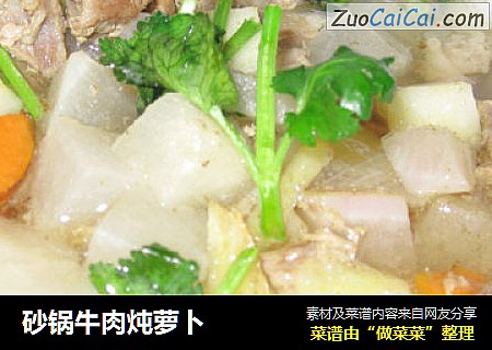 砂锅牛肉炖萝卜
