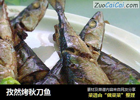 孜然烤秋刀鱼