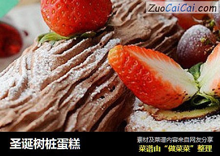 圣诞树桩蛋糕