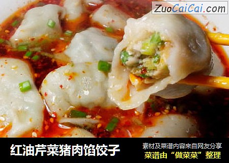 红油芹菜猪肉馅饺子