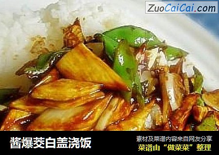 酱爆茭白盖浇饭