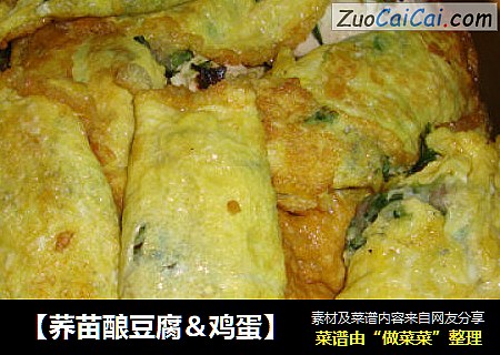 【荞苗酿豆腐＆鸡蛋】