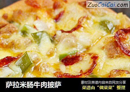 萨拉米肠牛肉披萨