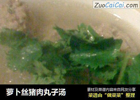萝卜丝猪肉丸子汤