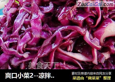 爽口小菜2--凉拌紫甘蓝