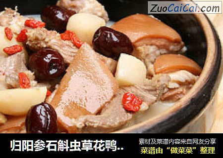 归阳参石斛虫草花鸭骨汤