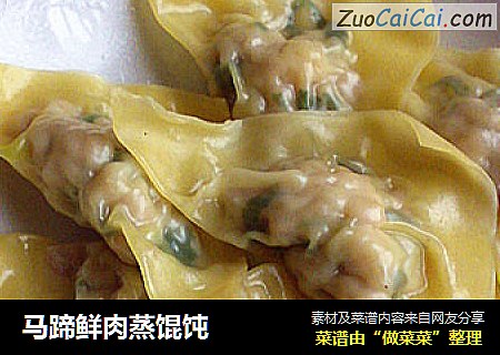 马蹄鲜肉蒸馄饨