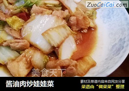 酱油肉炒娃娃菜