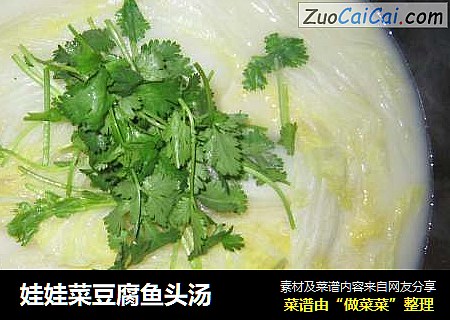 娃娃菜豆腐鱼头汤