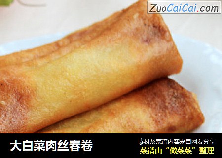 大白菜肉丝春卷