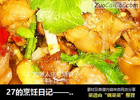 27的烹饪日记——懒人版“红烧鸭子”