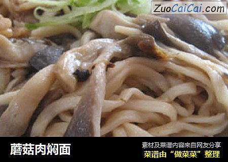 蘑菇肉焖面