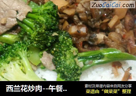 西兰花炒肉--午餐系列